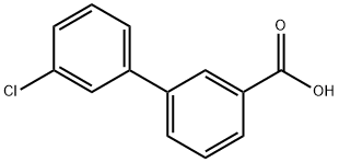 3'-氯联苯-3-羧酸 结构式