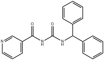 N-(benzhydrylcarbamoyl)pyridine-3-carboxamide 结构式