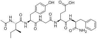 AC-ILE-TYR-GLY-GLU-PHE-NH2 结构式