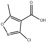 3-氯-5-甲基异噁唑-4-羧酸 结构式