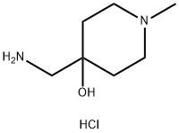 4-(Aminomethyl)-1-methyl-piperidin-4-ol(HCl) 结构式