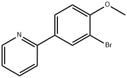 2-(3-溴-4-甲氧基苯在)吡啶 结构式