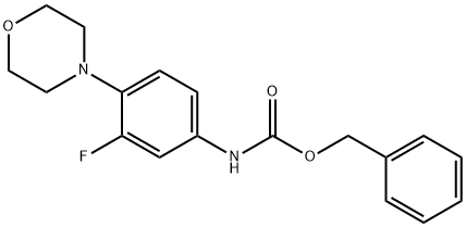 (3-氟-4-吗啉-4-基苯基)氨基甲酸苄酯 结构式