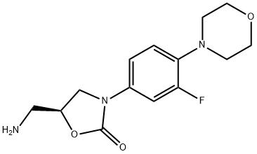 (S)-5-(氨基甲基)-3-(3-氟-4-吗啉基苯基)-2-唑烷酮 结构式