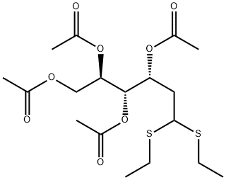 3-O,4-O,5-O,6-O-Tetraacetyl-2-deoxy-D-arabino-hexose diethyl dithioacetal 结构式