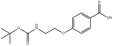 4-(2-叔丁氧羰氨基乙氧基)-苯甲酸 结构式