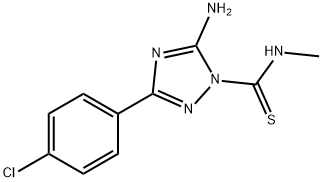 1H-1,2,4-Triazole-1-carbothioamide, 5-amino-3-(4-chlorophenyl)-N-methy l- 结构式