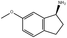 (S)-6-甲氧基-2,3-二氢-1H-茚-1-胺 结构式