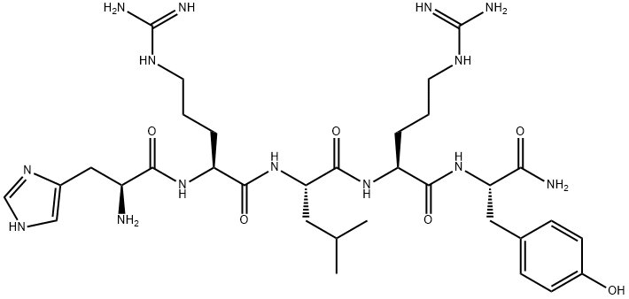 (HIS32,LEU34)-NEUROPEPTIDE Y (32-36) 结构式