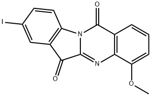 Indolo[2,1-b]quinazoline-6,12-dione,  8-iodo-4-methoxy- 结构式