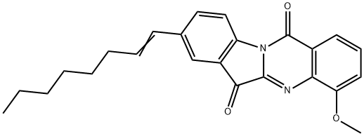 Indolo[2,1-b]quinazoline-6,12-dione,  4-methoxy-8-(1-octenyl)-  (9CI) 结构式