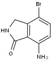 7-氨基-4-溴异吲哚啉-1-酮 结构式