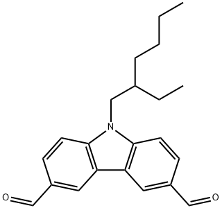 9-(2-乙基己基)咔唑-3,6-二甲醛 结构式