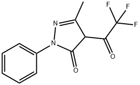 4-三氟乙酰-3-甲基-1-苯基-5-吡唑啉酮 结构式