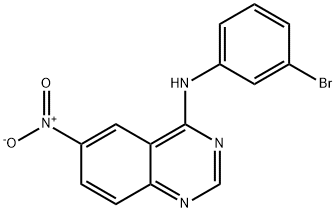 (3-溴苯基)-(6-硝基喹唑啉-4-基)胺 结构式