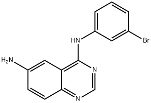 N4-(3-溴苯基)喹唑啉-4,6-二胺 结构式