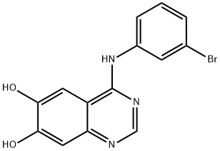 4-((3-溴苯基)氨基)喹唑啉-6,7-二醇 结构式