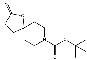 2-氧代-1-噁-3,8-二氮杂螺[4.5]癸烷-8-羧酸叔丁酯 结构式