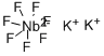 七氟铌(V)酸钾 结构式