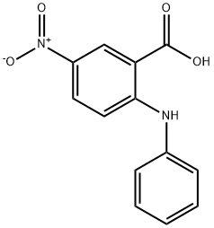 5-硝基-2-(苯基氨基)苯甲酸 结构式