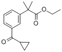 ETHYL 3-(CYCLOPROPYLCARBONYL)-A,A-DIMETHYLPHENYLACETATE 结构式