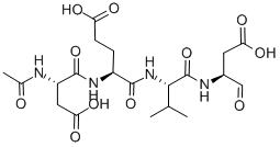 乙酰基-天冬氨酰-谷氨酰-缬氨酰-天冬氨醛 结构式