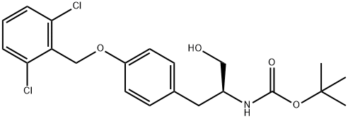 BOC-(S)-2-AMINO-3-[4-(2,6(DICHLOROPHENYL)METHOXY)PHENYL]-1-PROPANOL 结构式