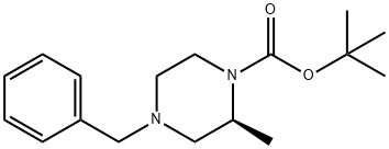 S-1-BOC-2-甲基-4-苄基哌嗪 结构式