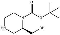 (R)-1-BOC-2-羟甲基哌嗪 结构式