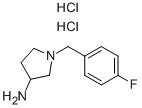 1-(4-氟苄基)-吡咯烷-3-胺双盐酸盐 结构式