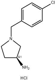 1-(4-氯苄基)-吡咯烷-3-胺双盐酸盐 结构式