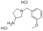 1-(3-甲氧基苄基)-吡咯烷-3-胺双盐酸盐 结构式