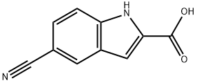 5-氰基吲哚-2-甲酸 结构式