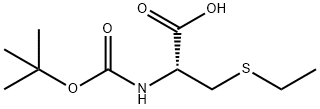 N-(叔丁氧羰基L)-S-乙基-L-半胱氨酸 结构式