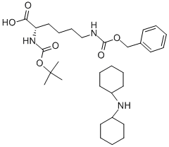 Nalpha-BOC-Nepsilon-CBZ-L-赖氨酸 DCHA 结构式