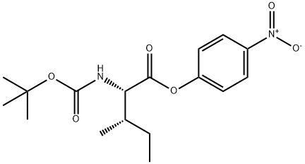 N-叔丁氧羰基-L-异亮氨酸 4-硝基苯基酯 结构式