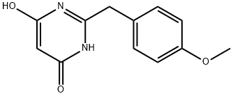 2-(4-甲氧基苄基)-4,6-羟基嘧啶 结构式