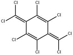 1,2,4,5-Tetrachloro-3,6-bis(dichloromethylene)-1,4-cyclohexadiene 结构式