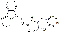 Fmoc-3-(4-吡啶基)-L-丙氨酸 结构式