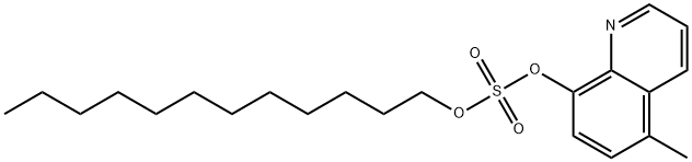 十二烷基5-甲基-8-喹啉基硫酸盐 结构式