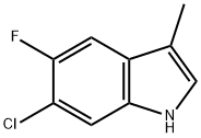 6-氯-5-氟-3-甲基吲哚 结构式