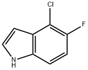 4-氯-5-氟吲哚 结构式