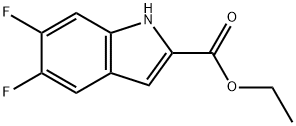 5,6-二氟-1H-吲哚-2-羧酸乙酯 结构式
