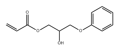 2-丙烯酸-2-羟基-3-苯氧基丙酯 结构式