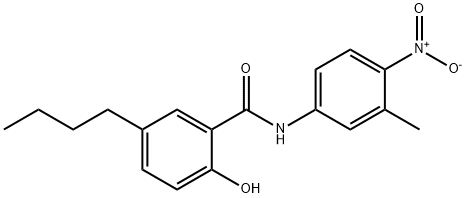 5-Butyl-3'-methyl-4'-nitrosalicylanilide 结构式