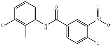 3-Nitro-4,3'-dichloro-2'-methylbenzanilide 结构式