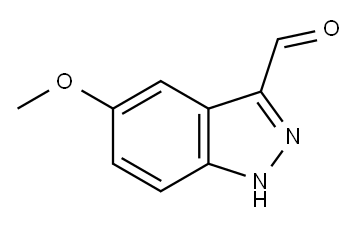5-甲氧基-1H-吲唑-3-甲醛 结构式