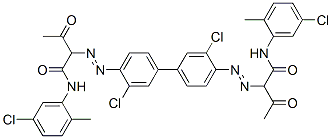4,4'-Bis[[1-(2-methyl-5-chlorophenylamino)-1,3-dioxobutan-2-yl]azo]-3,3'-dichloro-1,1'-biphenyl 结构式