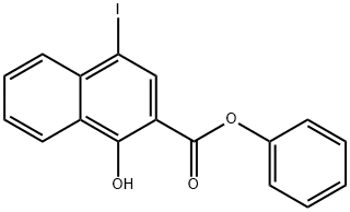 1-Hydroxy-4-iodo-2-naphthoic acid phenyl ester 结构式