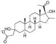 16-Methyl-3,17-dihydroxy-5alpha-pregnane-20-one-3-acetate 结构式